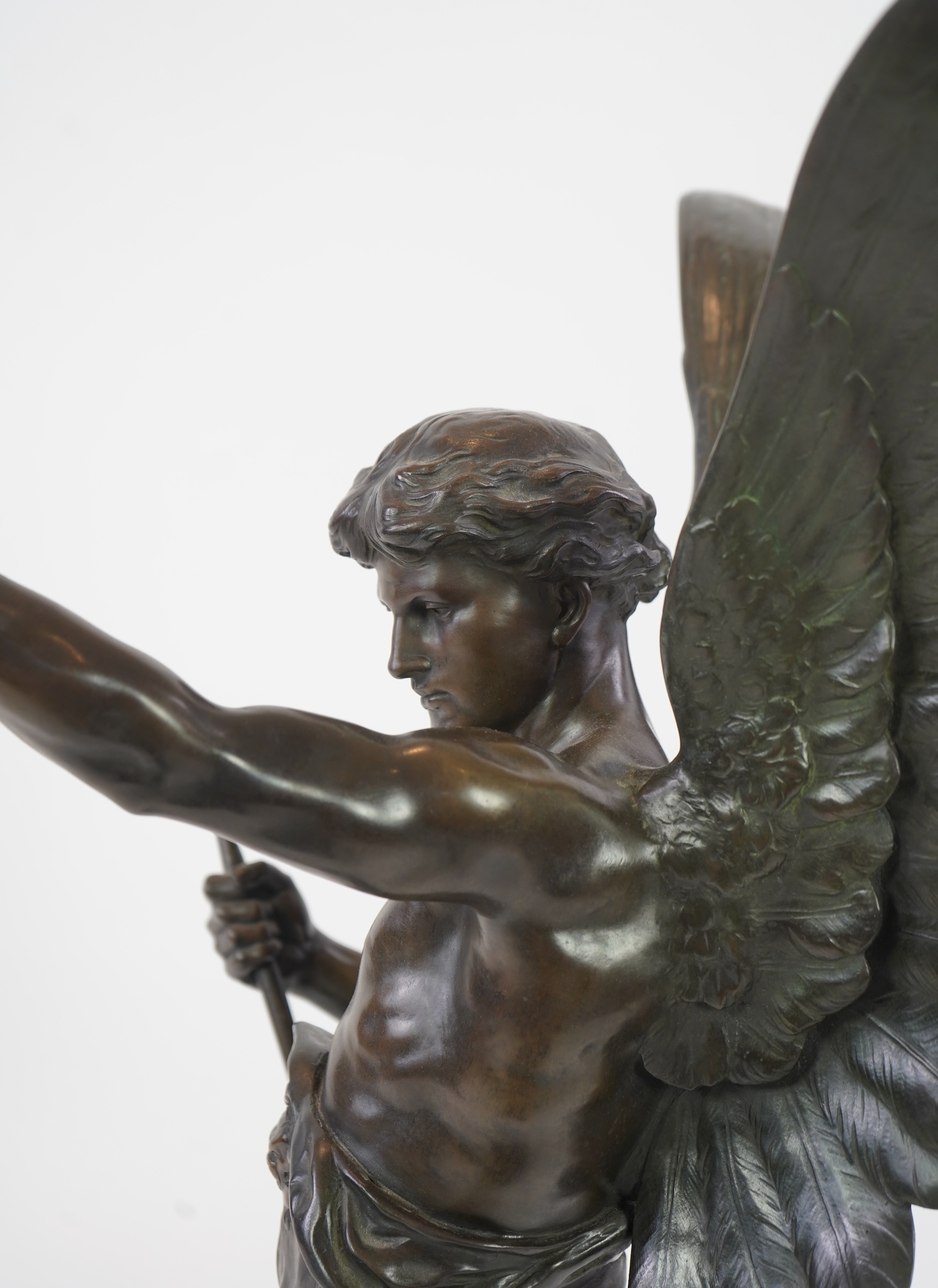 Émile Louis Picault (1833-1915). The Genius Of Work. A large bronze figure